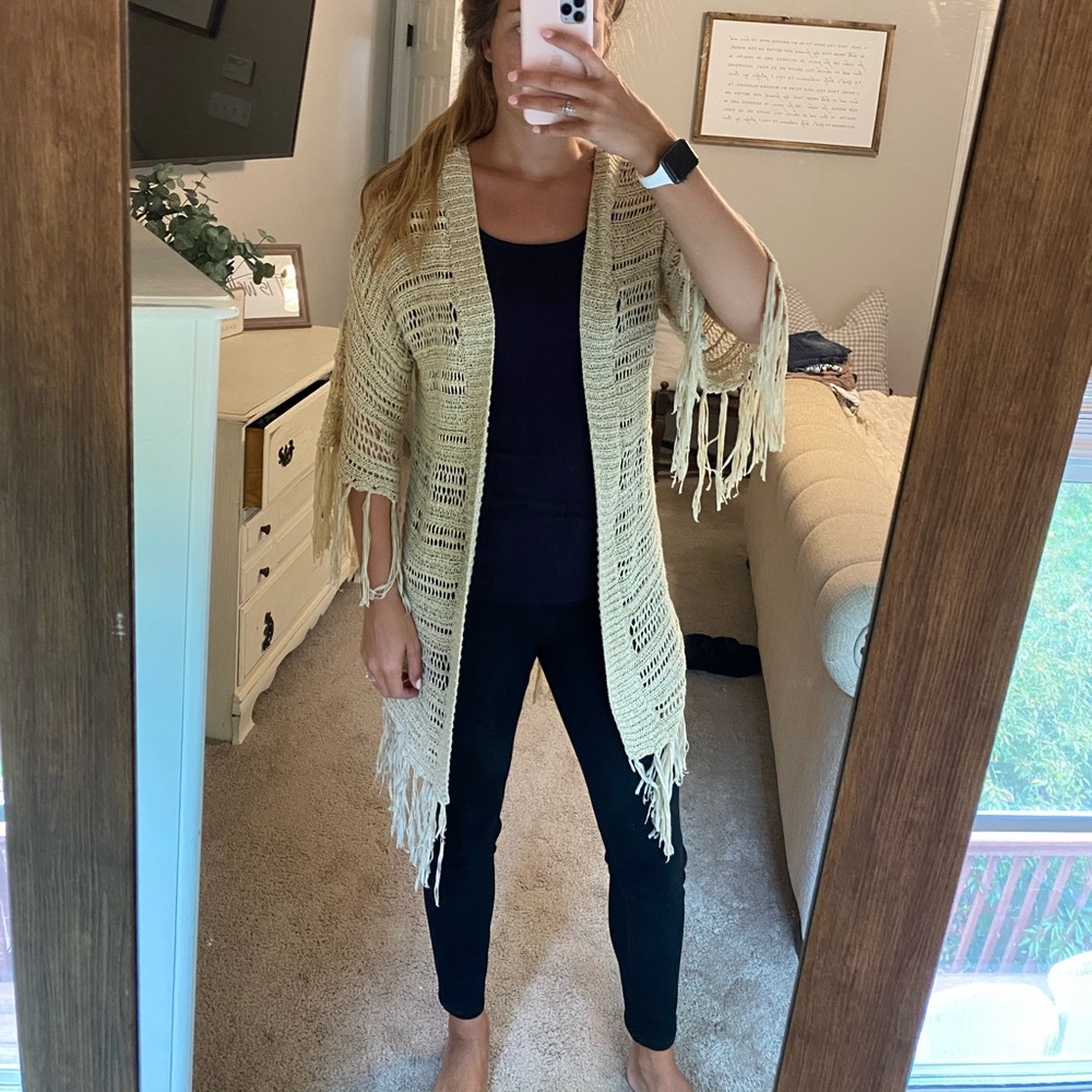 Boho woven cardigan